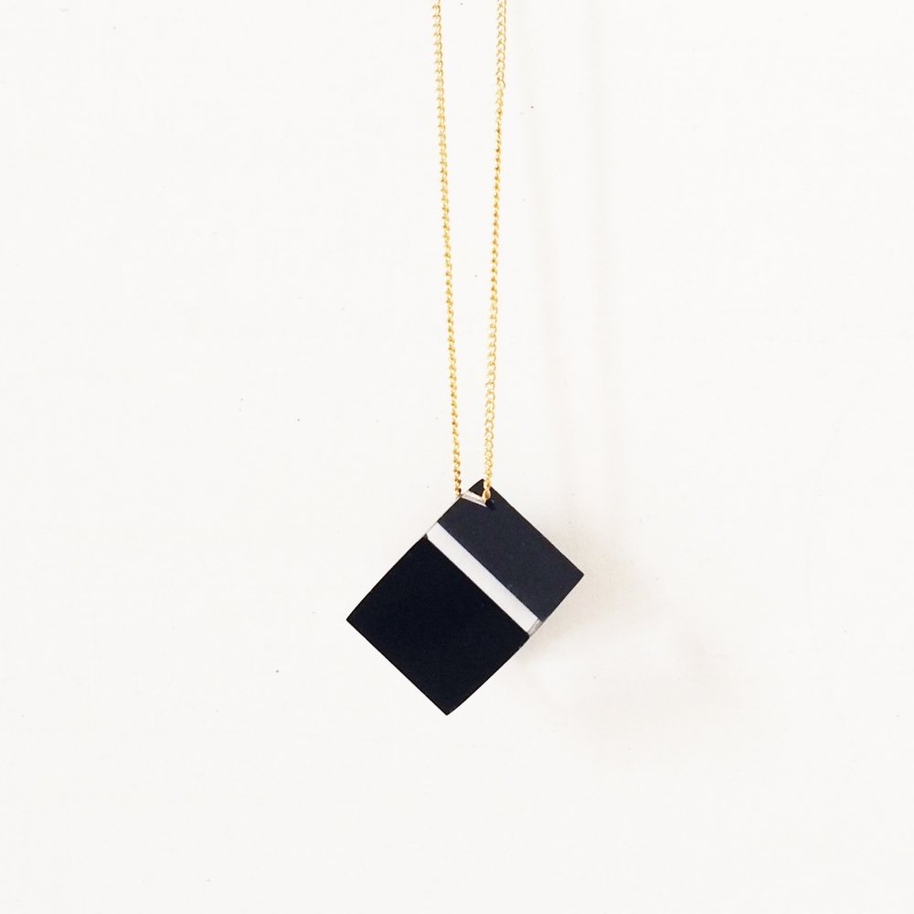 Acrylic Cube Necklace, Deon Rubi